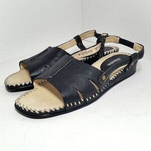 Ros Hommerson Leather Sandals Black Size 5.5